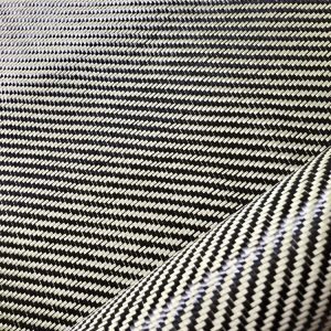 Carbon Fiber Hybrid Yellow Kevlar Fabric