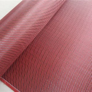 Red Carbon Aramid Fiber Fabric
