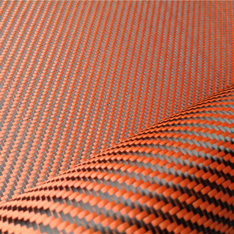 Orange Aramid Carbon Fiber Fabric Orange Aramid Carbon Fiber Fabric