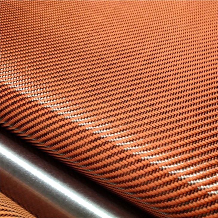 Orange Aramid Carbon Fiber Fabric Orange Aramid Carbon Fiber Fabric - Image 2