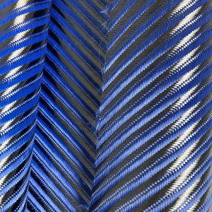 3K 240g Blue Carbon Fiber Fabric Big Twill for Kevlar Hybrid Waterproof Aramid Mixed Weaving Cloth for Cars and Accessories