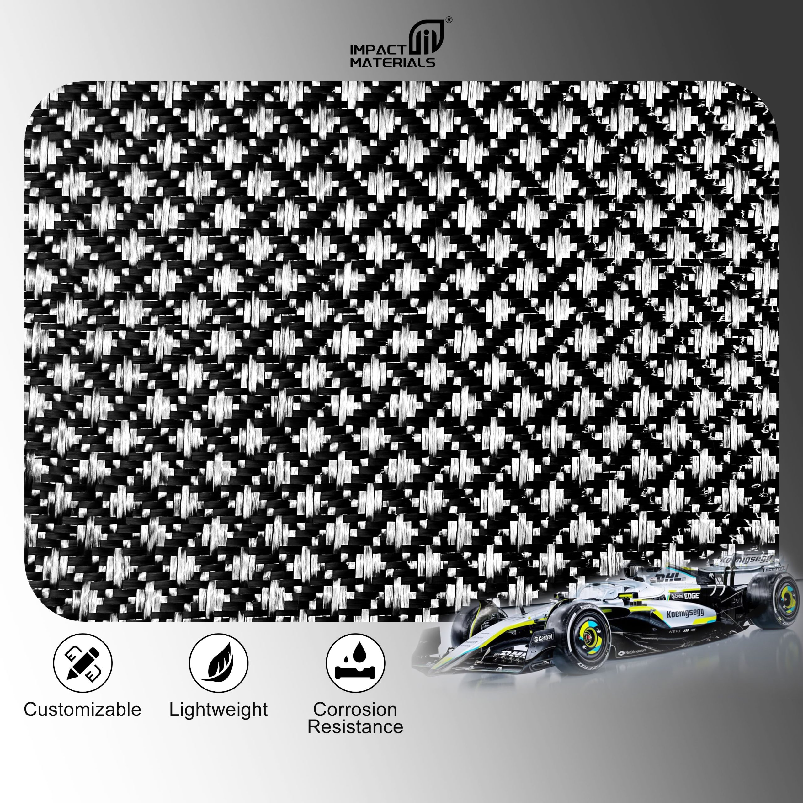 Generic Real Carbon Fiber Jacquard Fabric 3K 240gsm 2x2 3D Three-Dimensional Pattern 40 Inch Width Carbon Fiber for Car Generic Real Carbon Fiber Jacquard Fabric 3K 240gsm 2x2 3D Three-Dimensional Pattern 40 Inch Width Carbon Fiber for Car - Image 2
