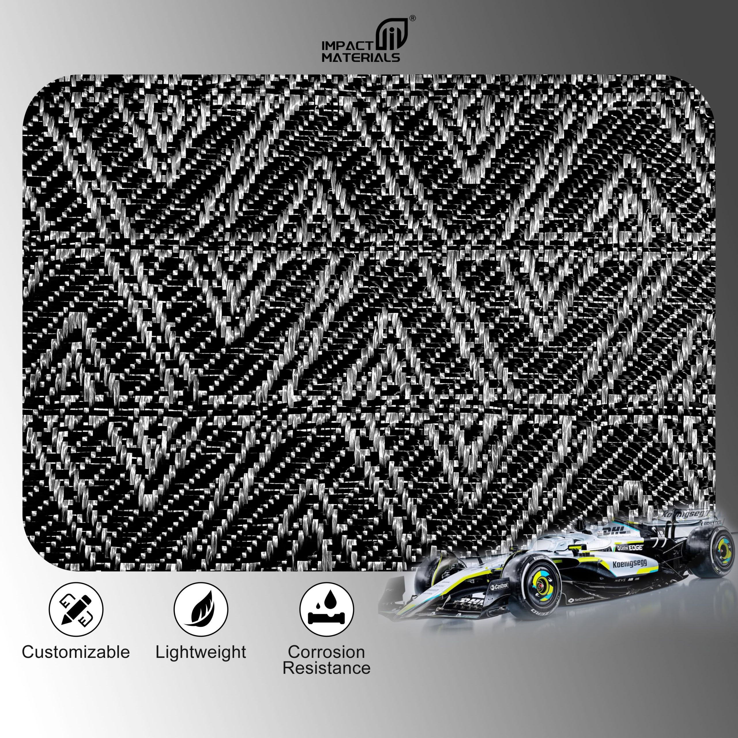 Generic Real Carbon Fiber Jacquard Fabric 3K 240gsm 2x2 3D Three-Dimensional Pattern 40 Inch Width Carbon Fiber for Car Generic Real Carbon Fiber Jacquard Fabric 3K 240gsm 2x2 3D Three-Dimensional Pattern 40 Inch Width Carbon Fiber for Car - Image 3
