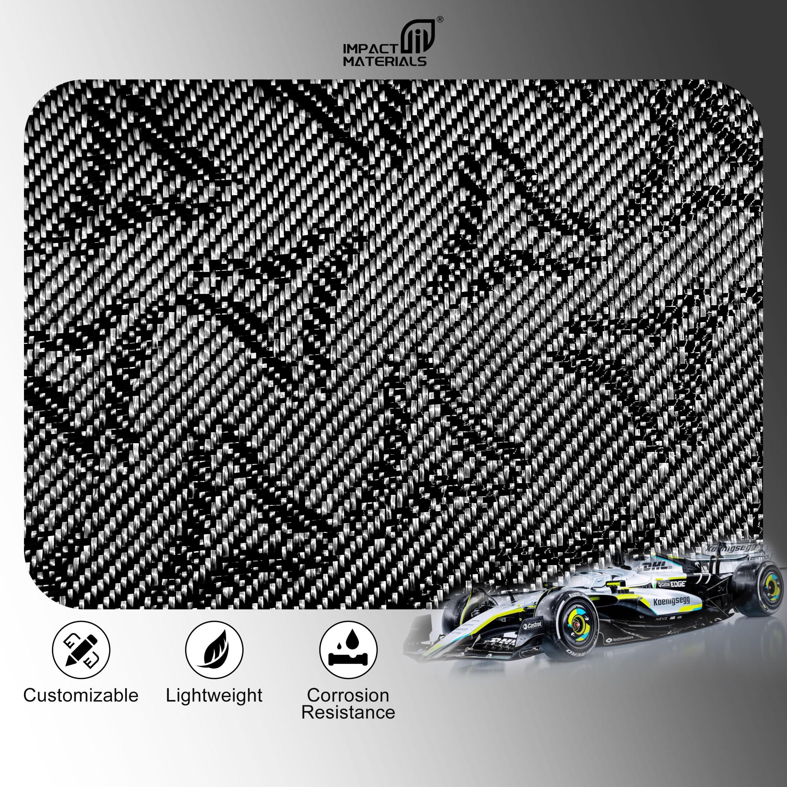 Generic Real Carbon Fiber Jacquard Fabric 3K 240gsm 2x2 3D Three-Dimensional Pattern 40 Inch Width Carbon Fiber for Car Generic Real Carbon Fiber Jacquard Fabric 3K 240gsm 2x2 3D Three-Dimensional Pattern 40 Inch Width Carbon Fiber for Car - Image 4
