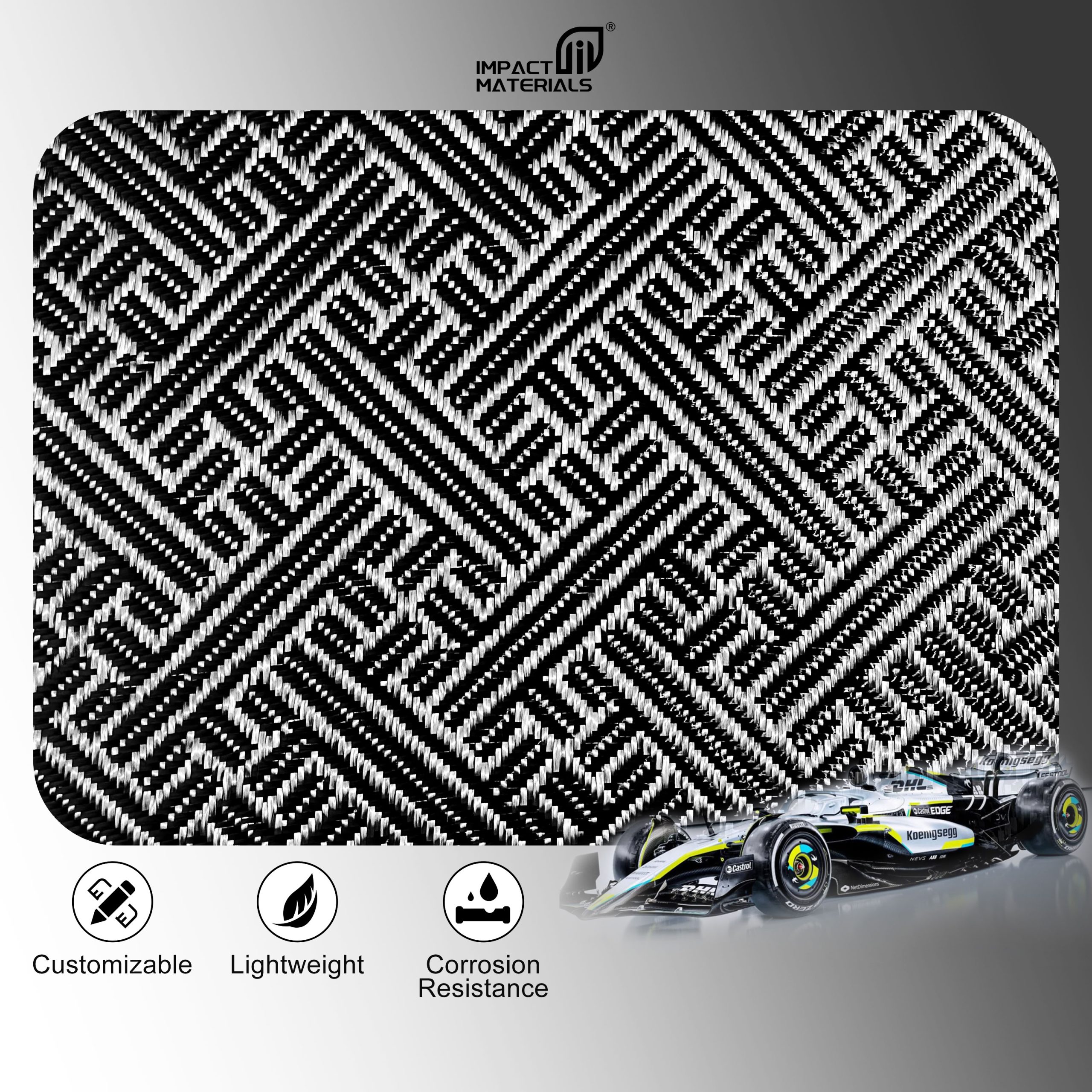 Generic Real Carbon Fiber Jacquard Fabric 3K 240gsm 2x2 3D Three-Dimensional Pattern 40 Inch Width Carbon Fiber for Car Generic Real Carbon Fiber Jacquard Fabric 3K 240gsm 2x2 3D Three-Dimensional Pattern 40 Inch Width Carbon Fiber for Car - Image 6