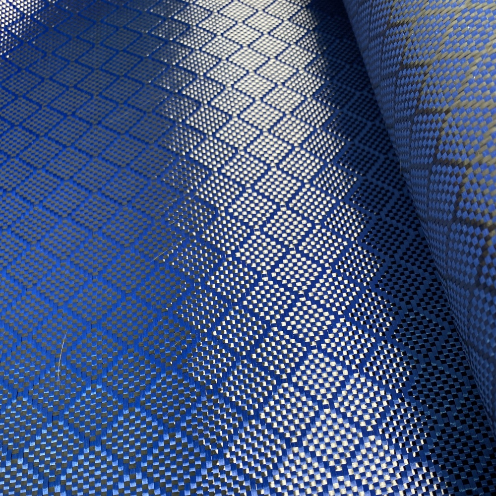 Blue Carbon Fiber Fabric Jacquard Weave Pattern Little Square Design Waterproof Black Carbon Fiber Fabrics Blue Carbon Fiber Fabric Jacquard Weave Pattern Little Square Design Waterproof Black Carbon Fiber Fabrics - Image 2