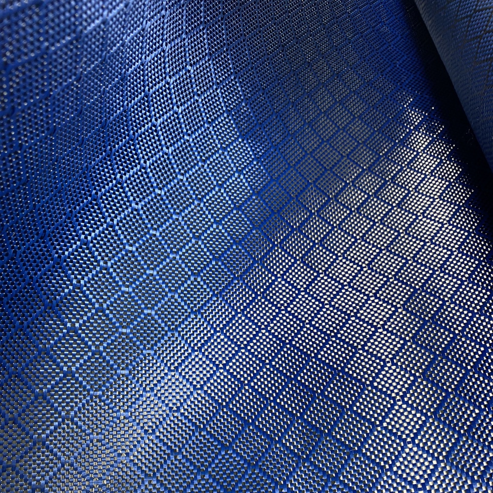 Blue Carbon Fiber Fabric Jacquard Weave Pattern Little Square Design Waterproof Black Carbon Fiber Fabrics Blue Carbon Fiber Fabric Jacquard Weave Pattern Little Square Design Waterproof Black Carbon Fiber Fabrics - Image 5