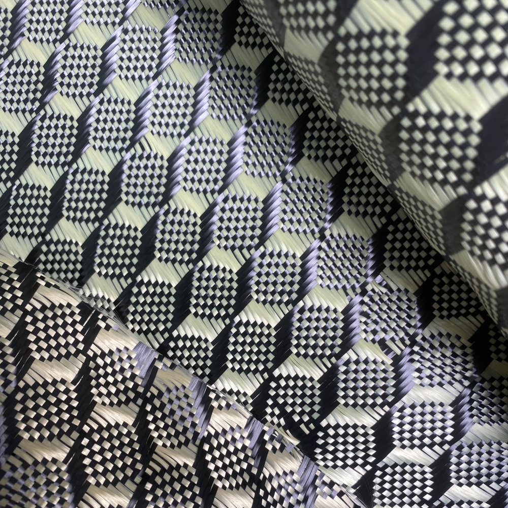 Original Factory 3k 240gsm Aramid Plaid Yellow Jacquard Carbon Fibre Cloth Original Factory 3k 240gsm Aramid Plaid Yellow Jacquard Carbon Fibre Cloth - Image 4