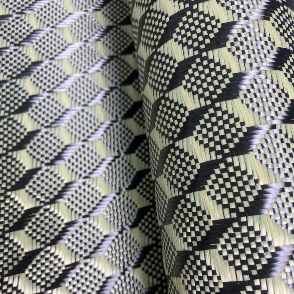 Original Factory 3k 240gsm Aramid Plaid Yellow Jacquard Carbon Fibre Cloth Original Factory 3k 240gsm Aramid Plaid Yellow Jacquard Carbon Fibre Cloth - Image 5