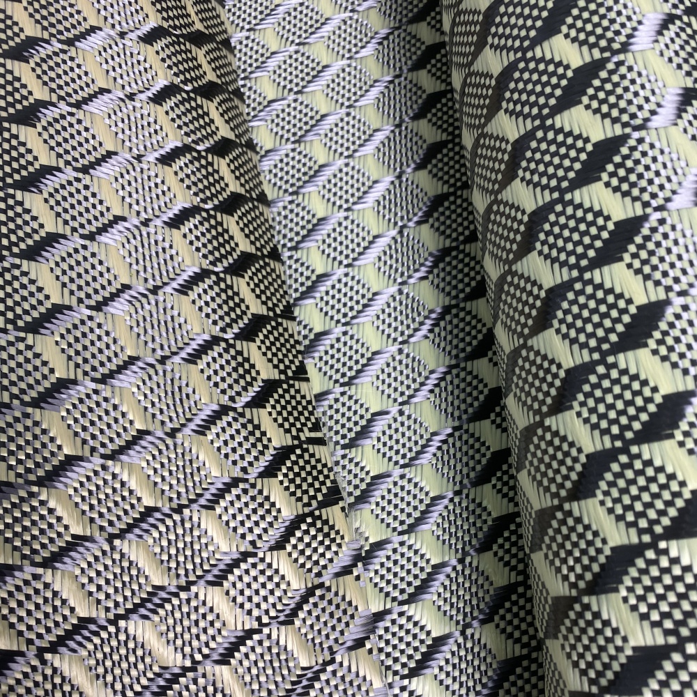Original Factory 3k 240gsm Aramid Plaid Yellow Jacquard Carbon Fibre Cloth Original Factory 3k 240gsm Aramid Plaid Yellow Jacquard Carbon Fibre Cloth - Image 6