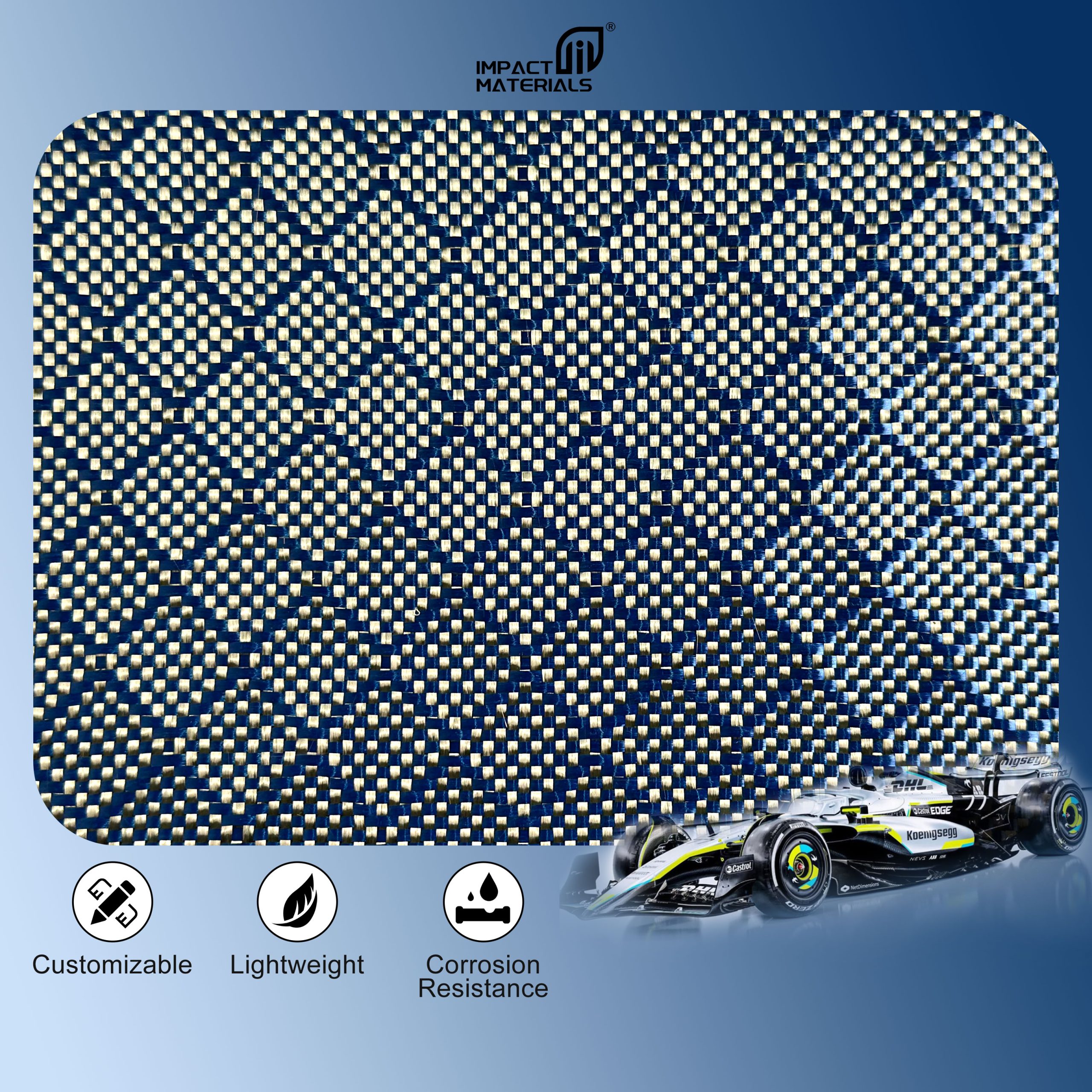 1 Meter Wide (39.8 In) Carbon Fiber Blue 3K 240g/meter Advanced Tech Fiber Cloth Fabric Wide Hemmed Fabric for DIY Projects 1 Meter Wide (39.8 In) Carbon Fiber Blue 3K 240g/meter Advanced Tech Fiber Cloth Fabric Wide Hemmed Fabric for DIY Projects - Image 6