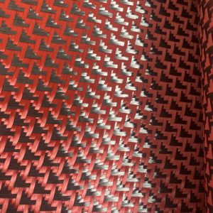 Red Airplane Pattern Carbon Fiber Jacquard Fabric 3K Twill Plain 280gsm for Luggage Felt Bag Drone Accessories Durable Stylish