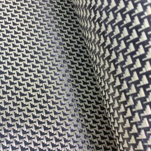 Airplane Yellow Black 3k 280gsm Carbon Fiber Kevlar Woven Fabric Jacquard Carbon Cloth