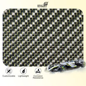 Factory Wholesale Colored Metal Wire Mixed Glitter & Carbon Hybrid Fiber Fabrics for Industry Use Motor Yacht Sports Equipment