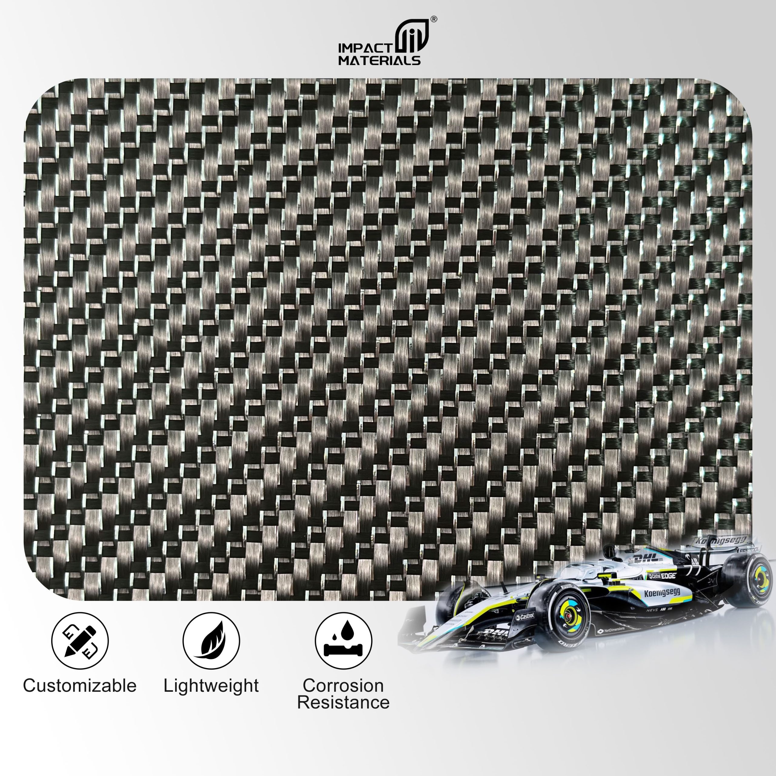 Factory Wholesale Colored Metal Wire Mixed Glitter & Carbon Hybrid Fiber Fabrics for Industry Use Motor Yacht Sports Equipment Factory Wholesale Colored Metal Wire Mixed Glitter & Carbon Hybrid Fiber Fabrics for Industry Use Motor Yacht Sports Equipment - Image 3