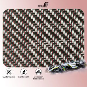 High Modulus Superior Rigidity Reflection Woven Metal Wire Mixed Glitter & Carbon Hybrid Mixed Fiber Fabrics Roll for Car