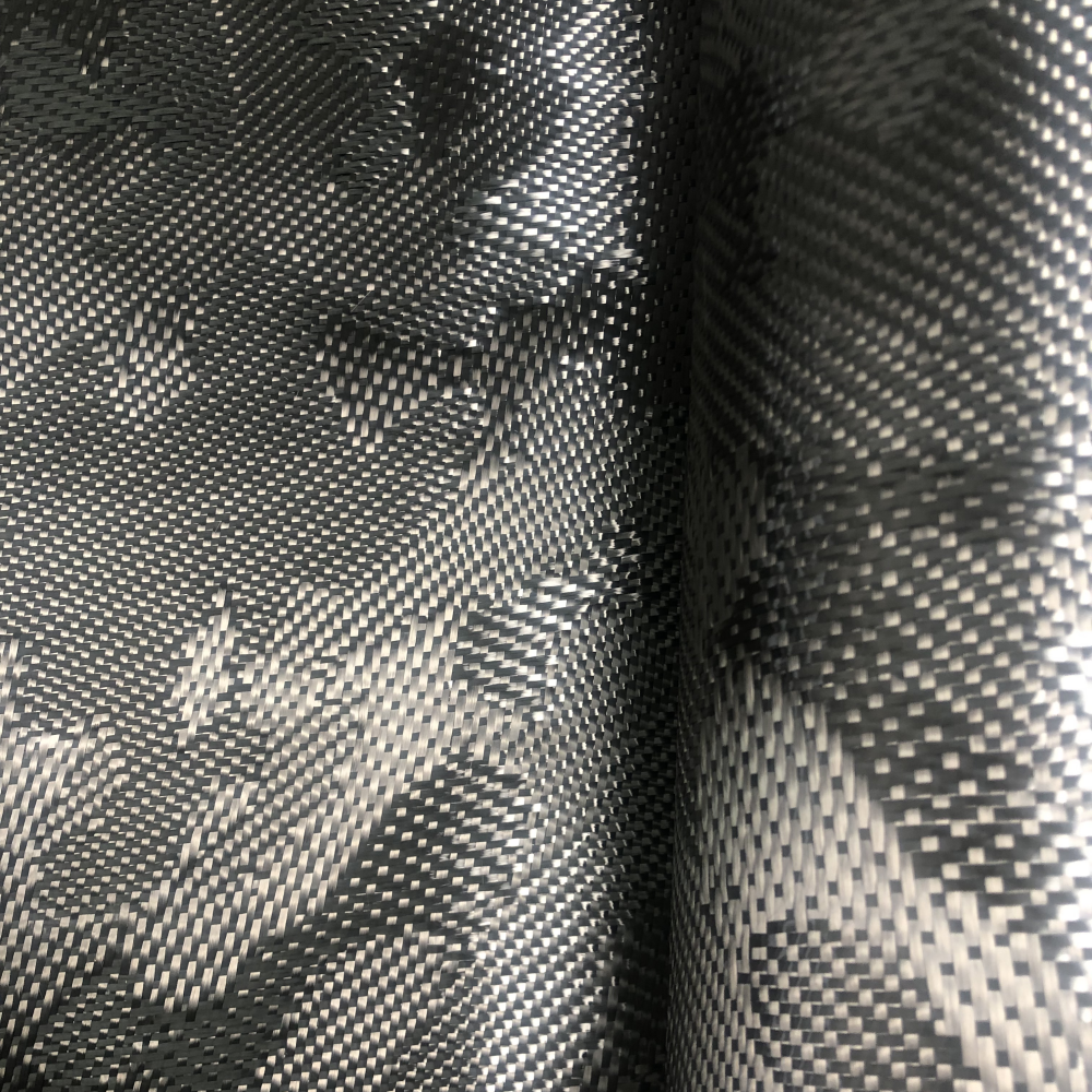 240gsm Black Camouflage Carbon Aramid Hybrid Fiber Fabric Woven Jacquard Roll Pattern 240gsm Black Camouflage Carbon Aramid Hybrid Fiber Fabric Woven Jacquard Roll Pattern - Image 3
