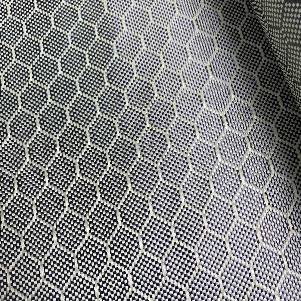 Honeycomb Hexagonal Carbon Aramid Fiber Fabric Kevler Fabric Product Yellow-black Honeycomb Hexagonal Carbon Aramid Fiber Fabric Kevler Fabric Product Yellow-black