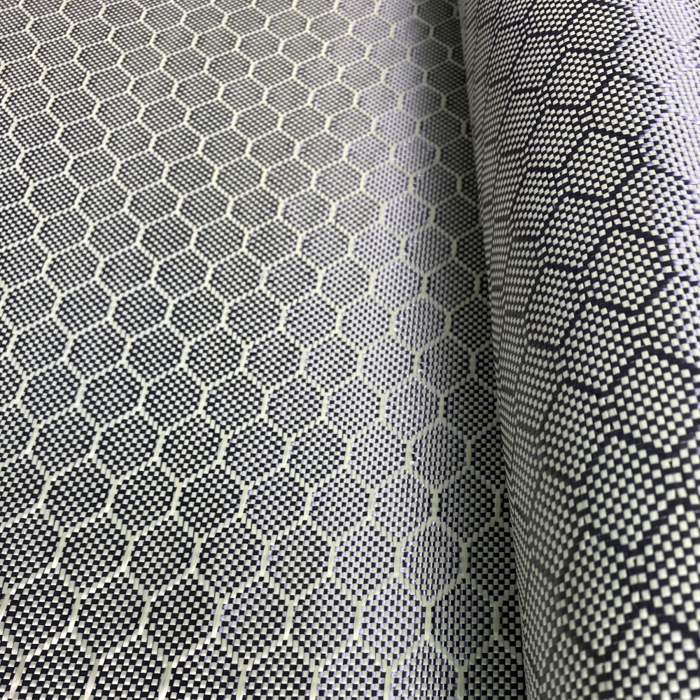 Honeycomb Hexagonal Carbon Aramid Fiber Fabric Kevler Fabric Product Yellow-black Honeycomb Hexagonal Carbon Aramid Fiber Fabric Kevler Fabric Product Yellow-black - Image 3