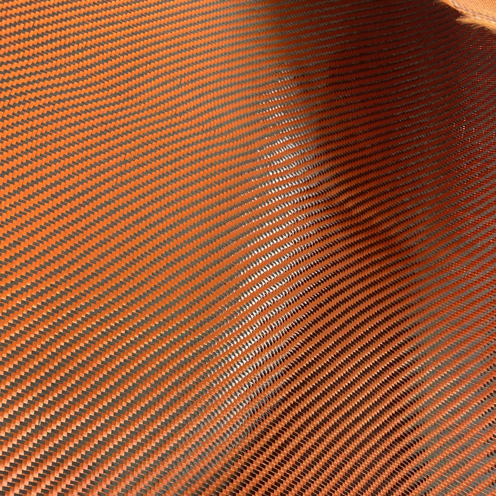 Orange Carbon Fiber Fabric Hybrid Aramid Fiber Woven Waterproof Accessory Twill Aromatic Carbon Mix Orange Carbon Fiber Fabric Hybrid Aramid Fiber Woven Waterproof Accessory Twill Aromatic Carbon Mix - Image 4