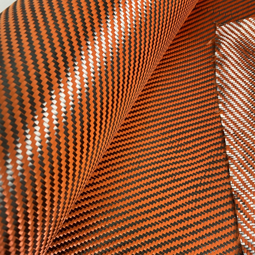 Orange Carbon Fiber Fabric Hybrid Aramid Fiber Woven Waterproof Accessory Twill Aromatic Carbon Mix Orange Carbon Fiber Fabric Hybrid Aramid Fiber Woven Waterproof Accessory Twill Aromatic Carbon Mix - Image 6