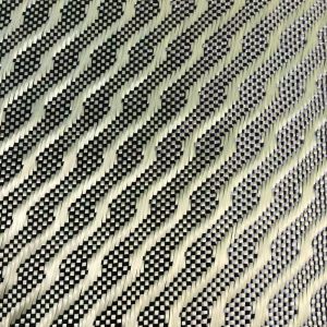 3k 240G Custom 3d Jacquard Lightning Pattern Yellow Carbon Fiber Fabric