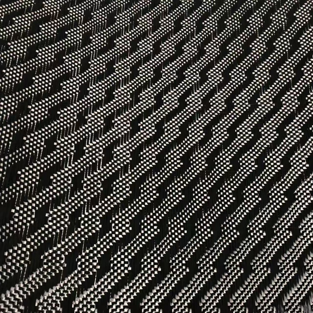 High Quality 3k 240G lightning Pattern Carbon Fiber Jacquard Fabric High Quality 3k 240G lightning Pattern Carbon Fiber Jacquard Fabric - Image 3