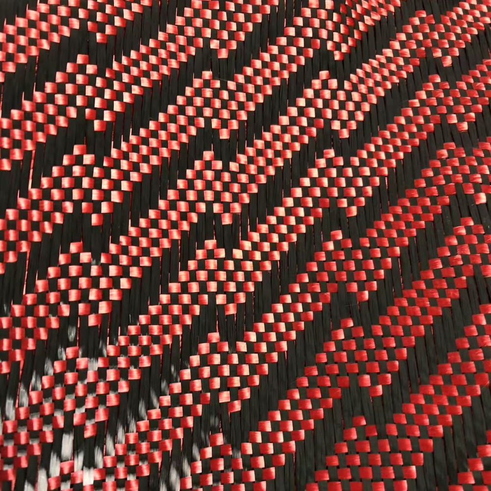 High Strength 3K 240g Composite Material Lightening Pattern Texture Red Carbon Fiber Fabric High Strength 3K 240g Composite Material Lightening Pattern Texture Red Carbon Fiber Fabric - Image 5