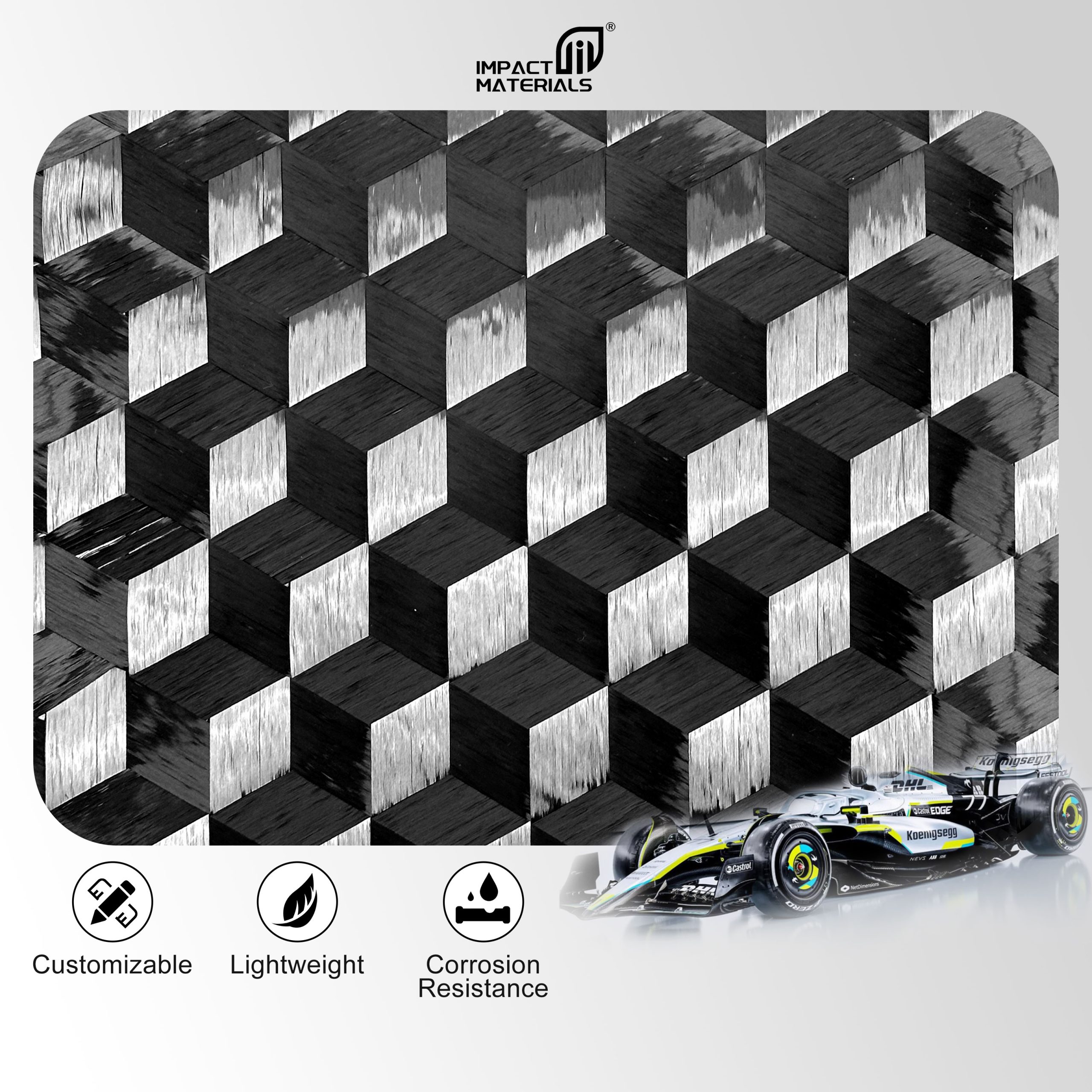 Customizable Lightweight High Strength 3D Triaxial Carbon Fiber Spread Tow Fabric for Car Parts Composites Application Customizable Lightweight High Strength 3D Triaxial Carbon Fiber Spread Tow Fabric for Car Parts Composites Application