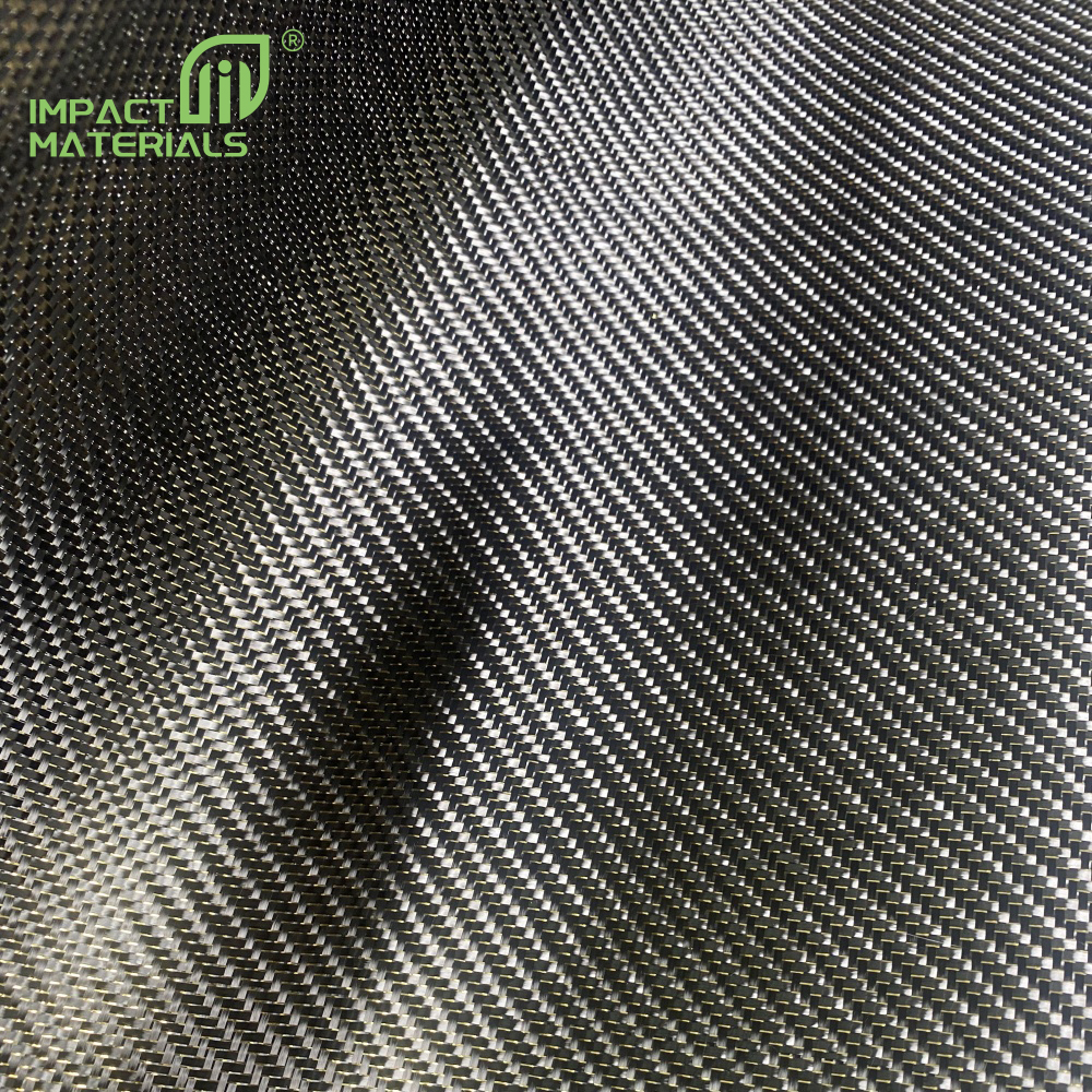 Widely Used Silver Red Wire Mixed With Carbon Fiber Twill Plain Weave Metal Wire Thread 3k 210g Carbon Fabric