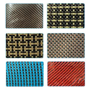 Lake Blue Hybrid Aramid Carbon Fiber Fabric - Abrasion Resistant
