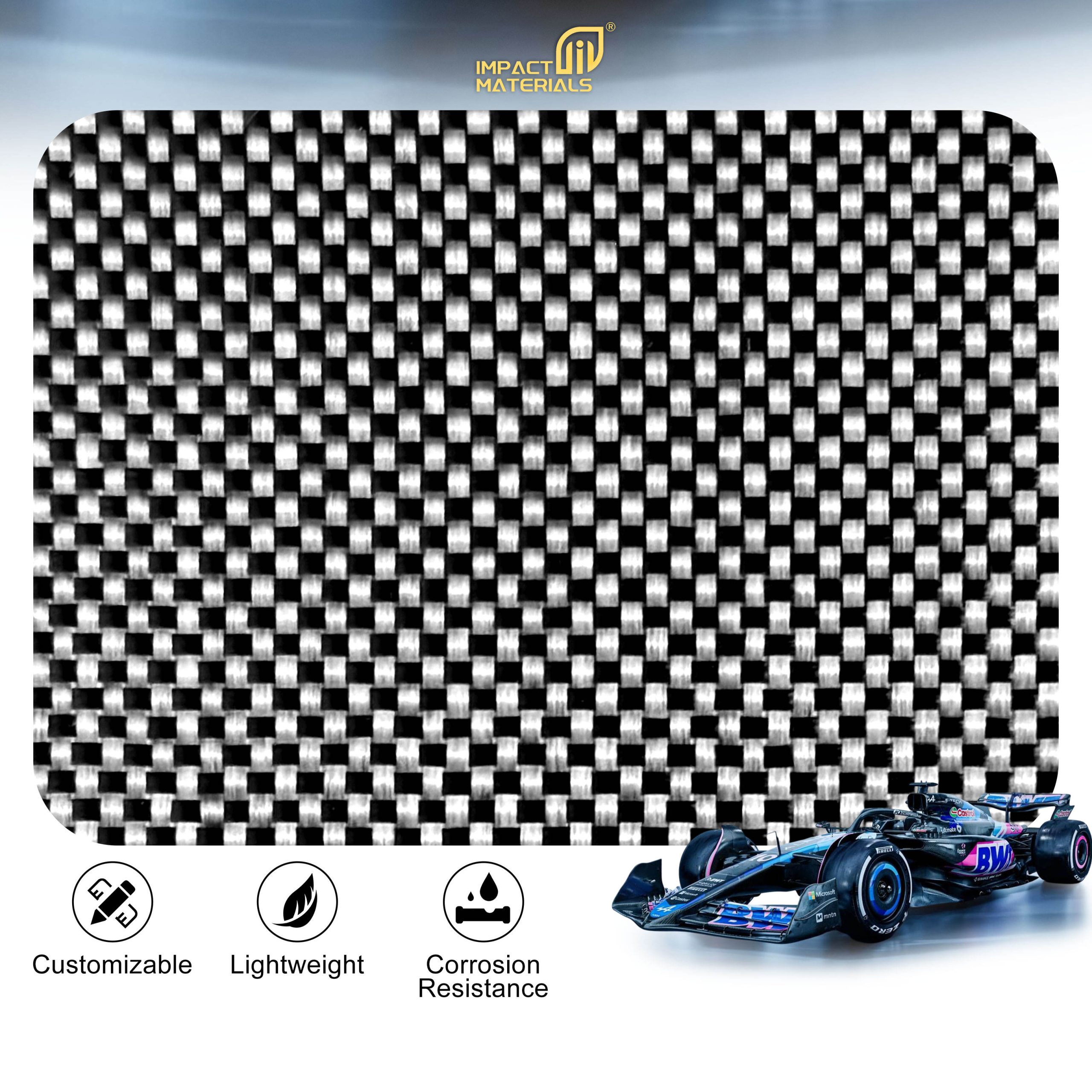 1K 100g High Strength High Modulus Carbon Fiber Fabric - Plain/Twill - Luxury for Automotive Hoods, Furniture & Sports 1K 100g High Strength High Modulus Carbon Fiber Fabric - Plain/Twill - Luxury for Automotive Hoods, Furniture & Sports - Image 2