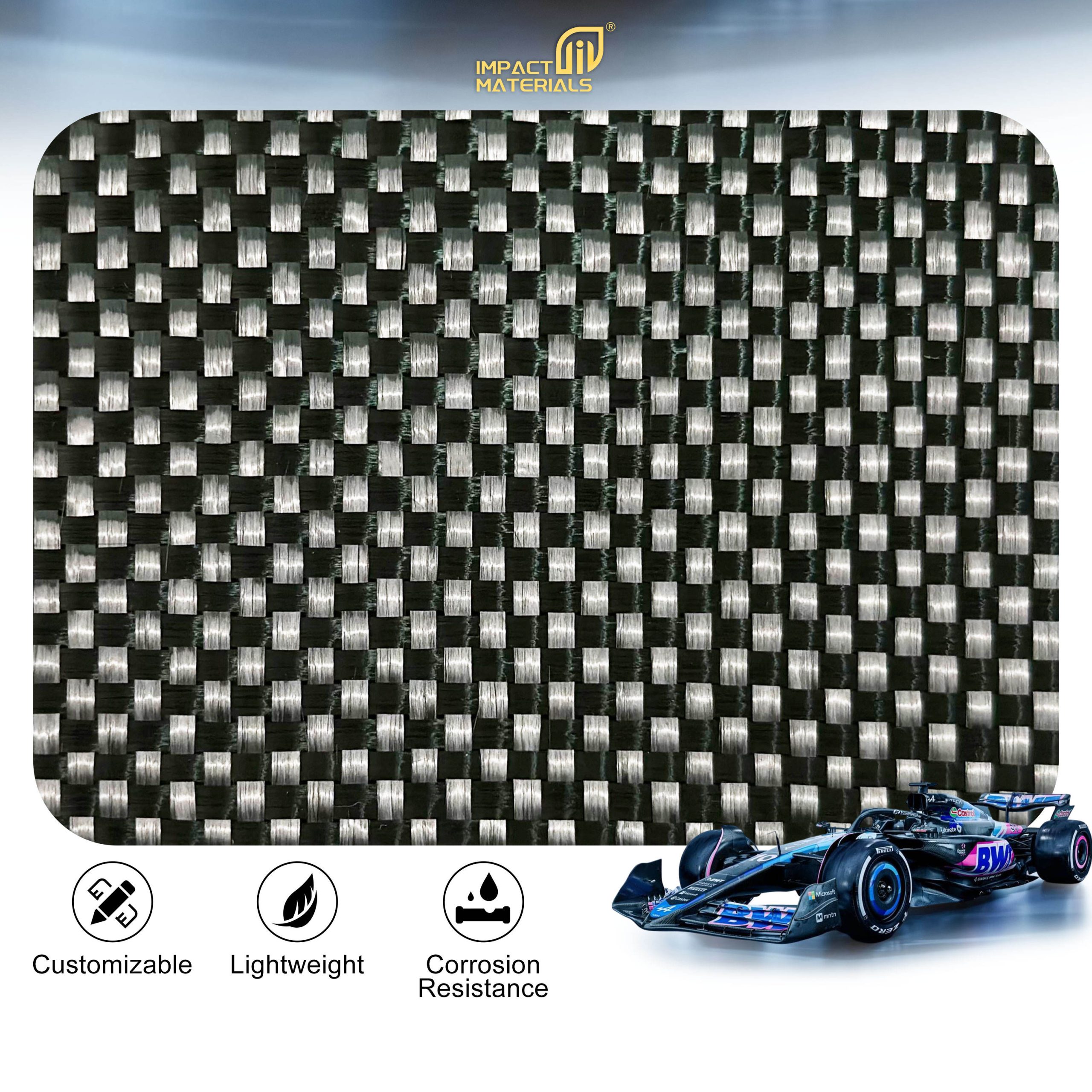 1K 100g High Strength High Modulus Carbon Fiber Fabric - Plain/Twill - Luxury for Automotive Hoods, Furniture & Sports 1K 100g High Strength High Modulus Carbon Fiber Fabric - Plain/Twill - Luxury for Automotive Hoods, Furniture & Sports - Image 4