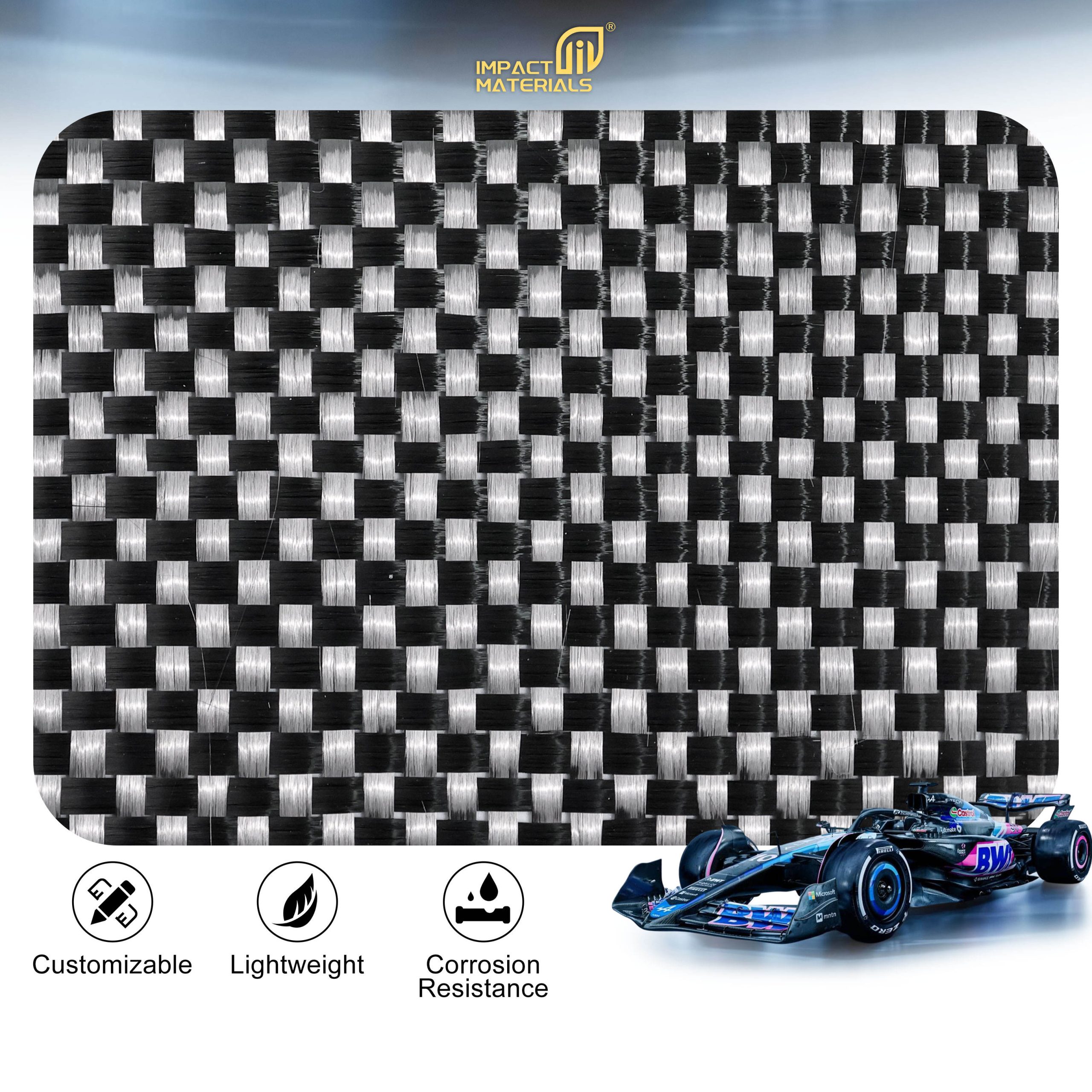 1K 100g High Strength High Modulus Carbon Fiber Fabric - Plain/Twill - Luxury for Automotive Hoods, Furniture & Sports 1K 100g High Strength High Modulus Carbon Fiber Fabric - Plain/Twill - Luxury for Automotive Hoods, Furniture & Sports - Image 5